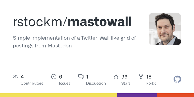 Simple implementation of a Twitter-Wall like grid of postings from Mastodon - rstockm/mastowall