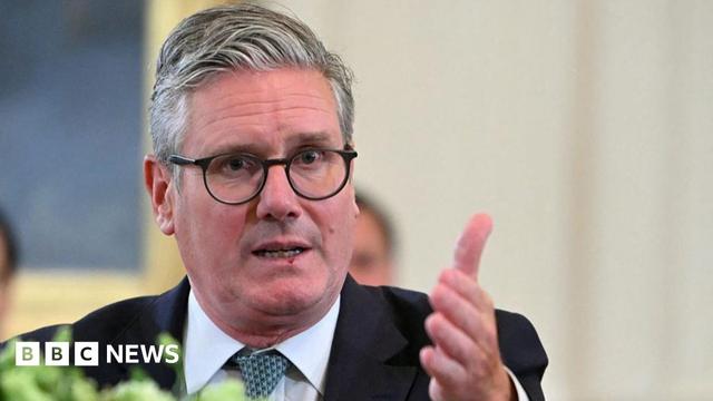 British Prime Minister Sir Keir Starmer speaks during a meeting with European leaders at the White House in Washington, DC, on 18 August 2025.