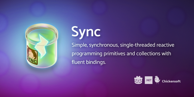 Simple, synchronous, single-threaded reactive programming primitives and collections with fluent bindings. Sync guarantees deterministic execution and defers mutations when executing bindings, prot...