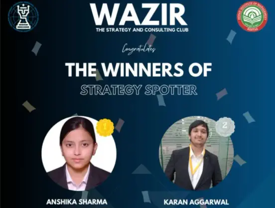 Winners Announced for The Strategy Spotter at IIM Rohtak.