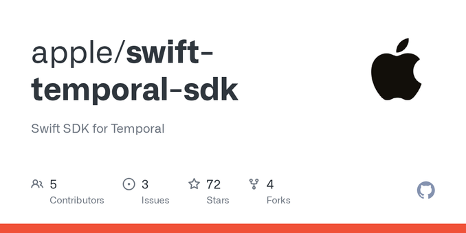 Swift SDK for Temporal. Contribute to apple/swift-temporal-sdk development by creating an account on GitHub. Swift SDK for Temporal. Contribute to apple/swift-temporal-sdk development by creating an account on GitHub.