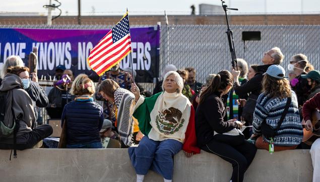 Heidi Rodriguez joins dozens of protesters near the U.S. Immigration and Customs Enforcement facility in Broadview on Oct. 17, 2025. Ashlee Rezin/Sun-Times Heidi Rodriguez joins dozens of protesters near the U.S. Immigration and Customs Enforcement facility in Broadview on Oct. 17, 2025. Ashlee Rezin/Sun-Times