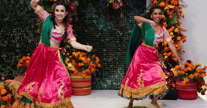  Dancers perform at Robina Benson Diwali Gala 2024 on October 24, 2024 in West Hollywood, California.