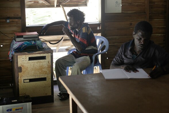 The Climate Refugees of the Carteret Islands in Papua New Guinea only have a rusty radio powered by battery to communicate with the outside world.