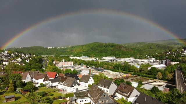 A big rainbow over Siegen city