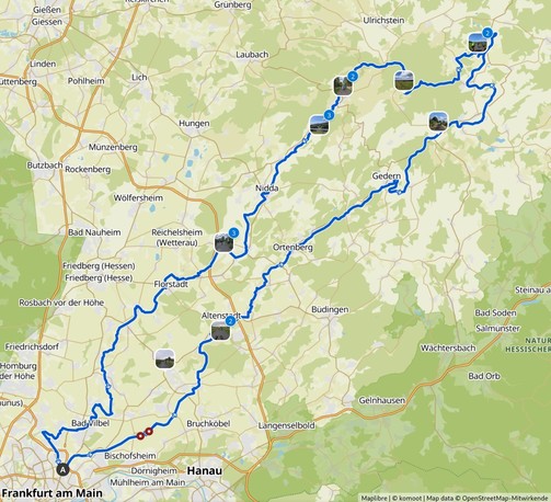 Komoot-Screenshot der Tour