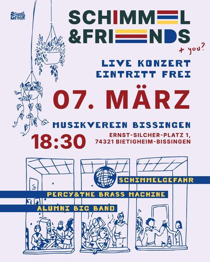 Einladung zu Schimmelgefahr and Friends am 7. März um 18:30.
