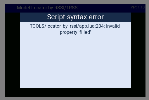 Fehlermeldung von EdgeTX - Lua Script locator by rssi.