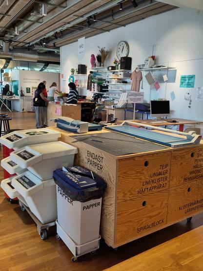 Some creativity area where you have professional photo/paper cutters