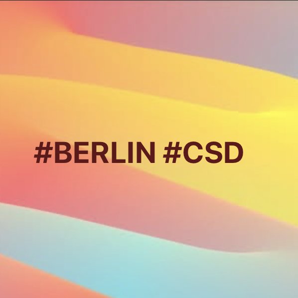 Buntes Blickfängerbildchen mit Text »#BERLIN #CSD«